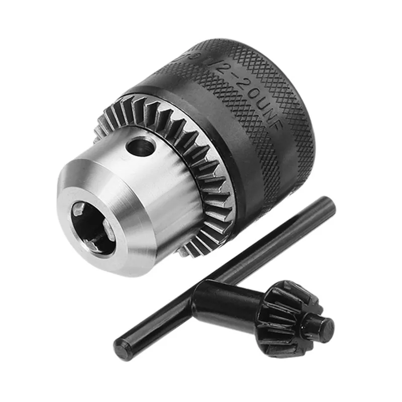 1PC 1.5 13mm Metal Stable Keyed Drill Chuck 1/2 Inch 20 UNF Thread