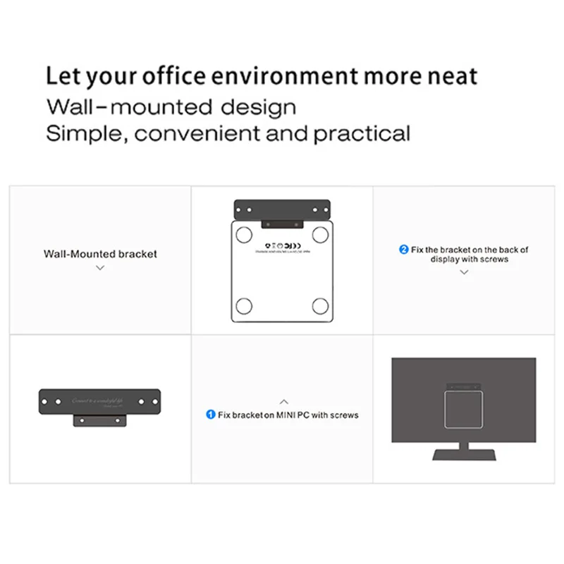 Mini Computer Host BT3 PRO II 4G+64G For Win10 Home Office with VGA Interface LSMK99