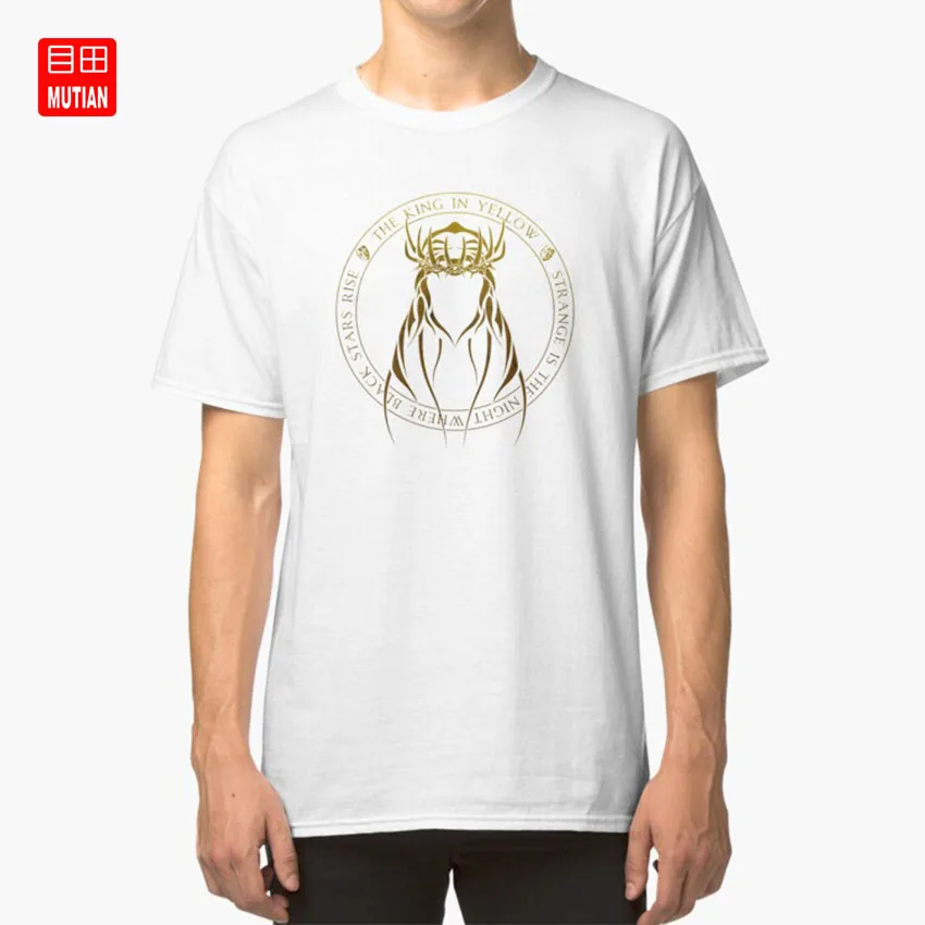 Желтая футболка с надписью King in Yellow Sigil желтая king yellow cthulhu hastur play кассильда надпись