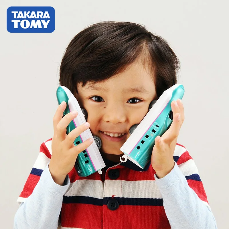 Takara Tomy tomica PlaRail E5 Shinkansen Hayabusa комплект модели поезда пуля литье под давлением Детские игрушки Миниатюрные Детские куклы kugelbahn