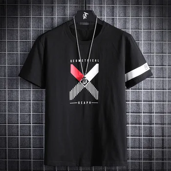 

HIO HOP LOOSE Mens T-shirts Fashion 2020 Summer Short Sleeves BLACK WHITE Tshirt Tees Plus Asian OVERSize L-6XL 7XL 8XL 9XL