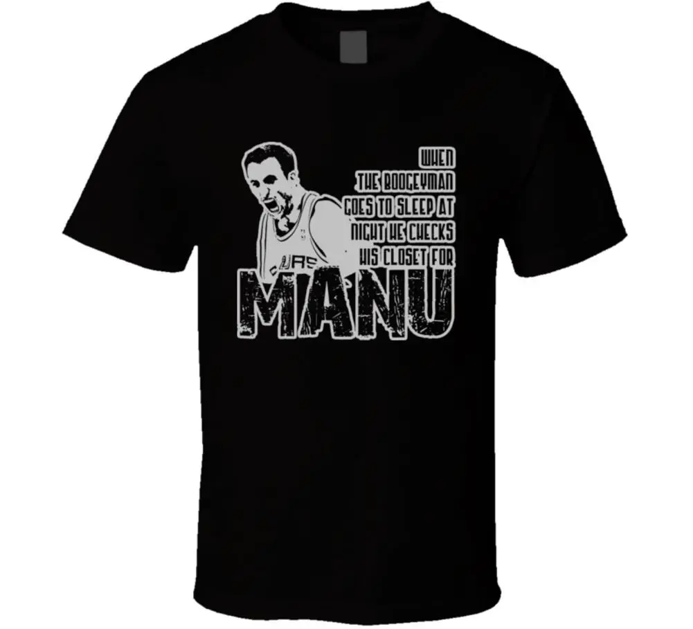 Мужская футболка с надписью Manu Ginobili San Antonio Basket Argentina модная повседневная унисекс