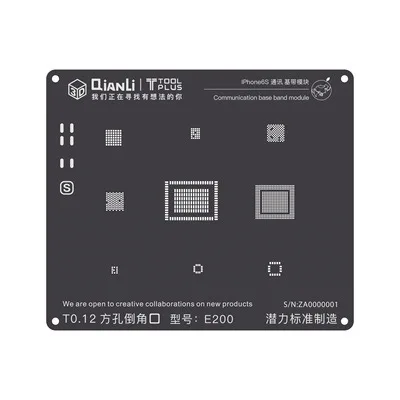 For iPhone 6S 6SPlus QIANLI iBlack 3D Baseband BGA трафарет для iPhone 5 5S 6G 6Plus 6S 6SP 7 7P 8 8P Wifi power IC Reball паяльная стальная сетка жестяная сетка - Цвет: For iPhone 6S 6SPlus