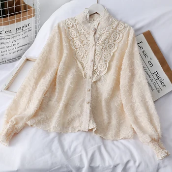 

HELIAR Buttons Women Blouse Elegant Silky Spring V-Neck Blouse Female Elegant Loose Casual Elegant Blouse 2020 Spring Shirt