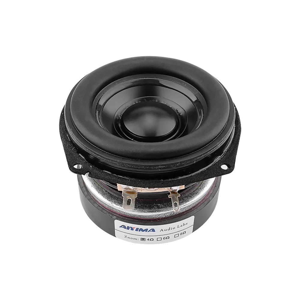 

AIYIMA 1PC 30W 3inch Full Range Bass Speaker Unit Long-Stroke LoudSpeaker Aluminum Basin Rubber 3ohm Column DIY For Home System