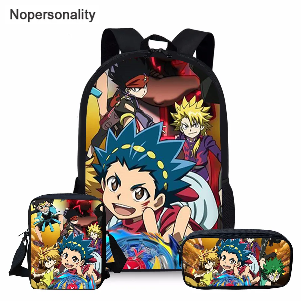 

Nopersonality Anime Beyblade Burst Printed School Bags for Kids Boys School Backpack Children Bookbags Primary Student Mochila