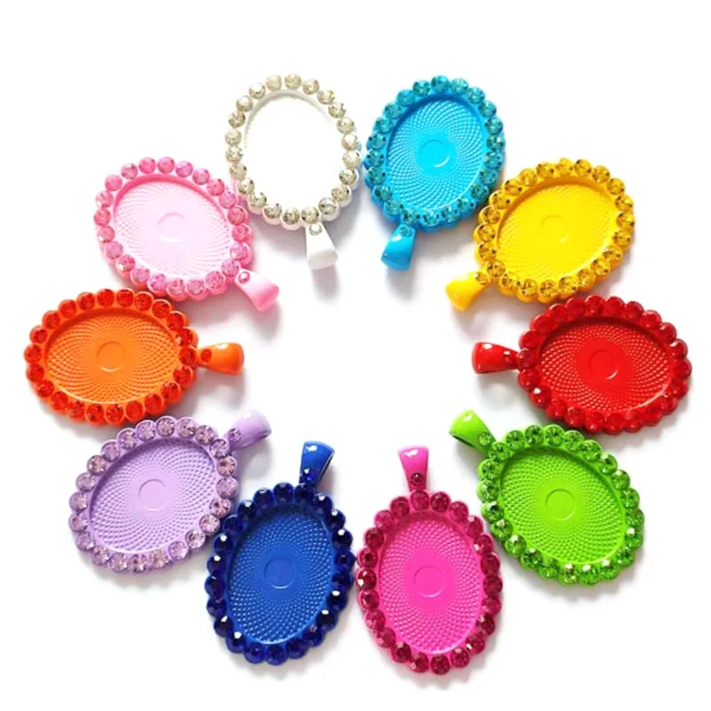 

50PCS Mixed Color Tray Rhinestone Charms for women DIY Necklace Crafts T40
