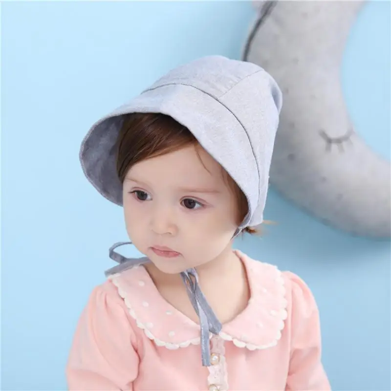 

2020 New Style Cowboy Hat Palace Cap Children Solid Color Lace-up Set Head Cap Infants Photo Shoot Hat Accesories