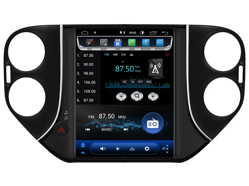 AVGOTOP Android 9,0 Тесла вертикальный экран автомобиля радио gps Мультимедиа для VOLKSWAGEN 2007-2011 Tiguan автомобиля видео плеер