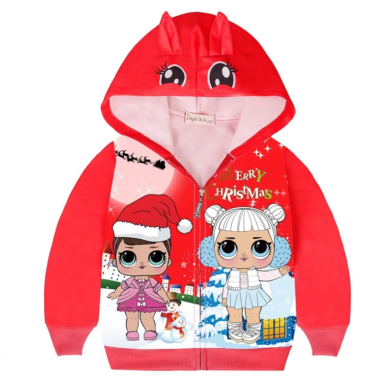 

Spring and Autumn Winter Explosion cartoon doll LOl haha sweater 2019 surprise magic girl cuffs contrast coat