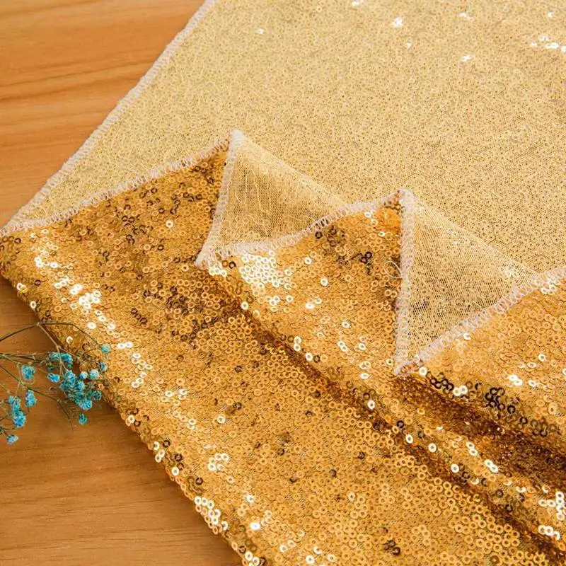 30x180cm 30x275cm Gold Rose Gold Silver Sequin Table Runner For Party 1pc Table Cloth Weddings Festival Decoration Table Runners