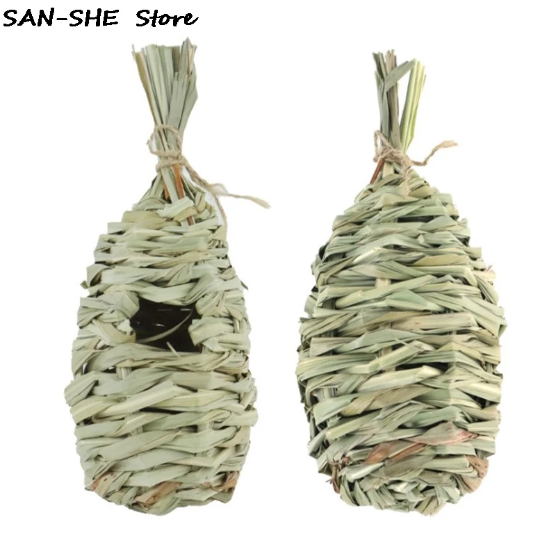 Птичье гнездо клетка для птиц естественная трава корзина яиц птицы дом напольная