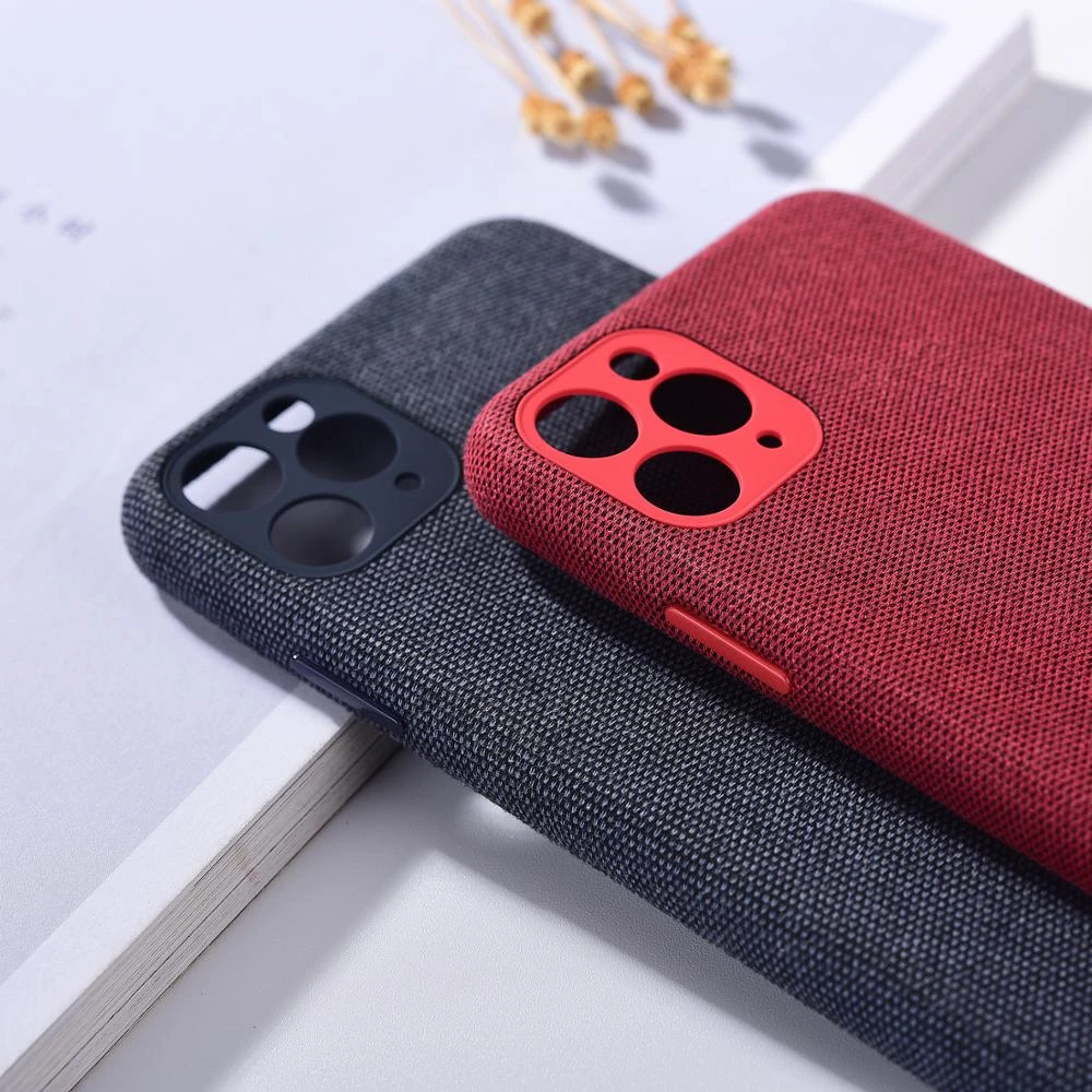 New For iPhone 12 11 Pro Max 12 Mini Canvas Case Cloth Soft Finish Cover Full Protect Housing Shell For Iphone 7 8 Plus X XS Max