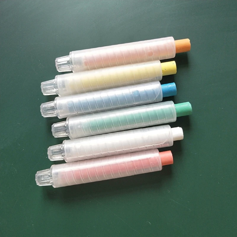 Adjustable Dustless Chalk Holder Clear Dustless Chalk Protector Fit For Most Chalks School Office Supplies chalk holder