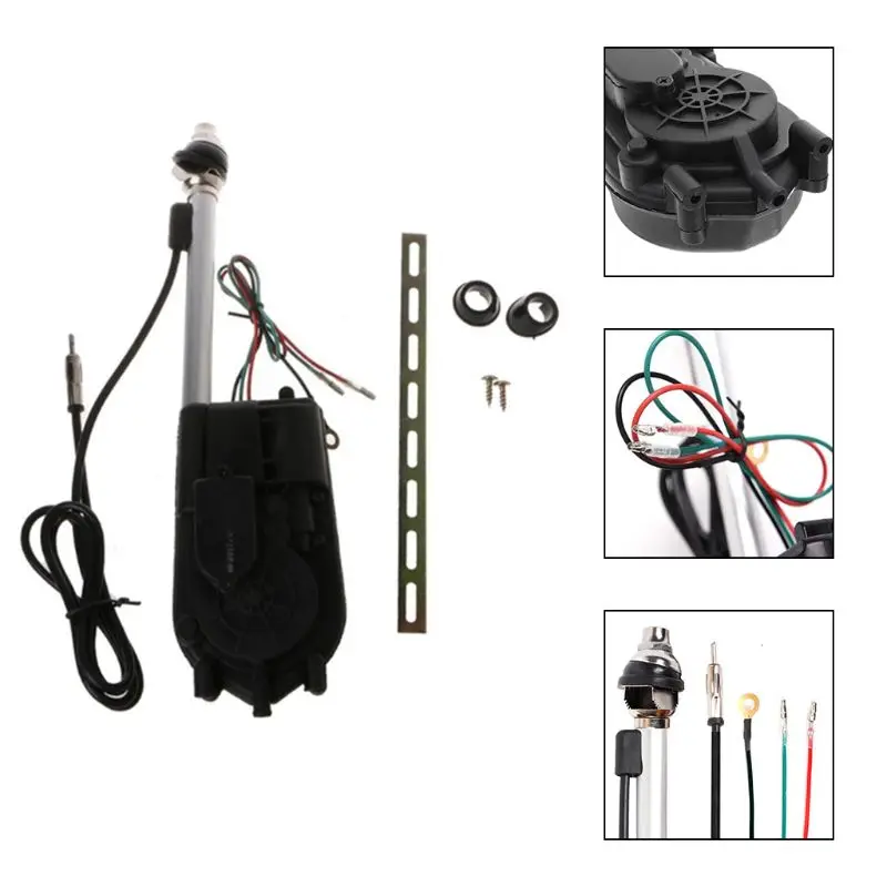 

12V Car Automatic Retractable Antenna Kit Auto AM&FM Radio Electric Power Mast Carro Aerial