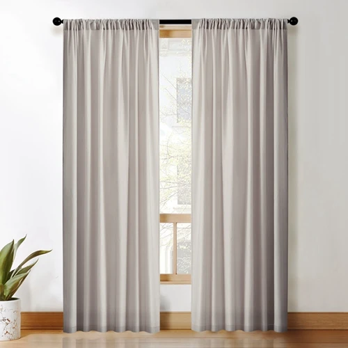 deep gray CDIY однотонный Шелковый тюль, занавески для гостиной, спальни, кухни, сплошные занавески из пряжи, занавески из вуали, оконные занавески, затенение 60 - Цвет: deep gray