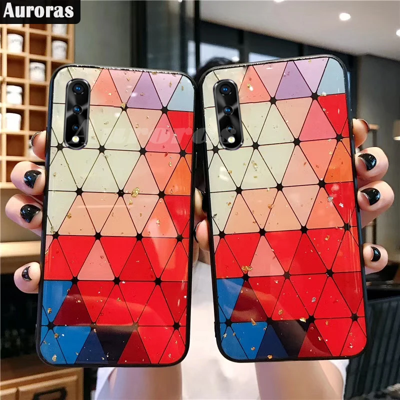 Auroras Case for Vivo Z1 Pro Shiny Gold Foil Phone Soft With Strap VIVO S1 Z5X Protective Cover | Мобильные телефоны и