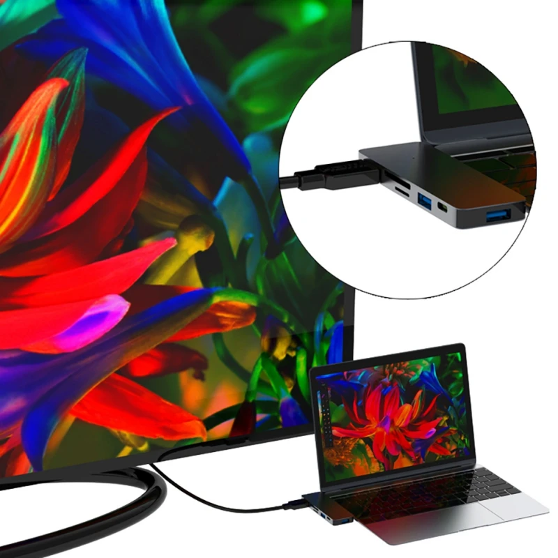Для MacBook Air мультифункция USB 3,0 сплиттер концентратор адаптер для MacBook Pro Поддержка 4K HDMI/Gigabit LAN