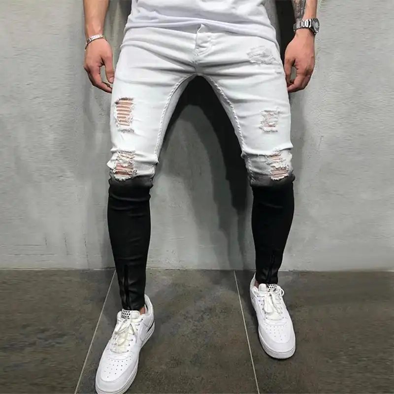 ファッションメンズスキニーストレッチリッピング男性ジーンズスリムフィットデニムズボン21 Newストリートグラデーション白黒のカジュアルなジーンズ男性 ジーンズ Aliexpress ファッションメンズスキニーストレッチリッピング男性ジーンズスリムフィットデニムズボン21 Newストリートグラデーション白黒のカジュアルなジーンズ男性 ジーンズ Aliexpress