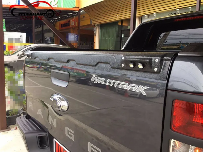 Led Rear Spoiler Tailgate Cover Fit For Ranger T6 T7 T8 Xl Xlt Wildtrack Tail WIng Trunk Plate Cover car accessroies 2012-