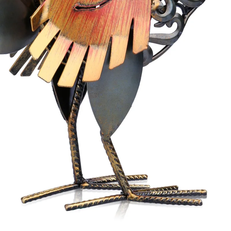 Metal Rooster Sculpture, Carved Iron Rooster, Home Furnishing Articles, Artwork, Decoration