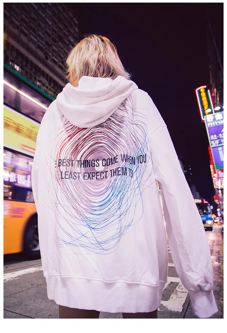 WHOHOLL мужские и женские унисекс толстовки High Street White Back печатных толстовки мужские зимние Harajuku Хип Хоп толстые теплые