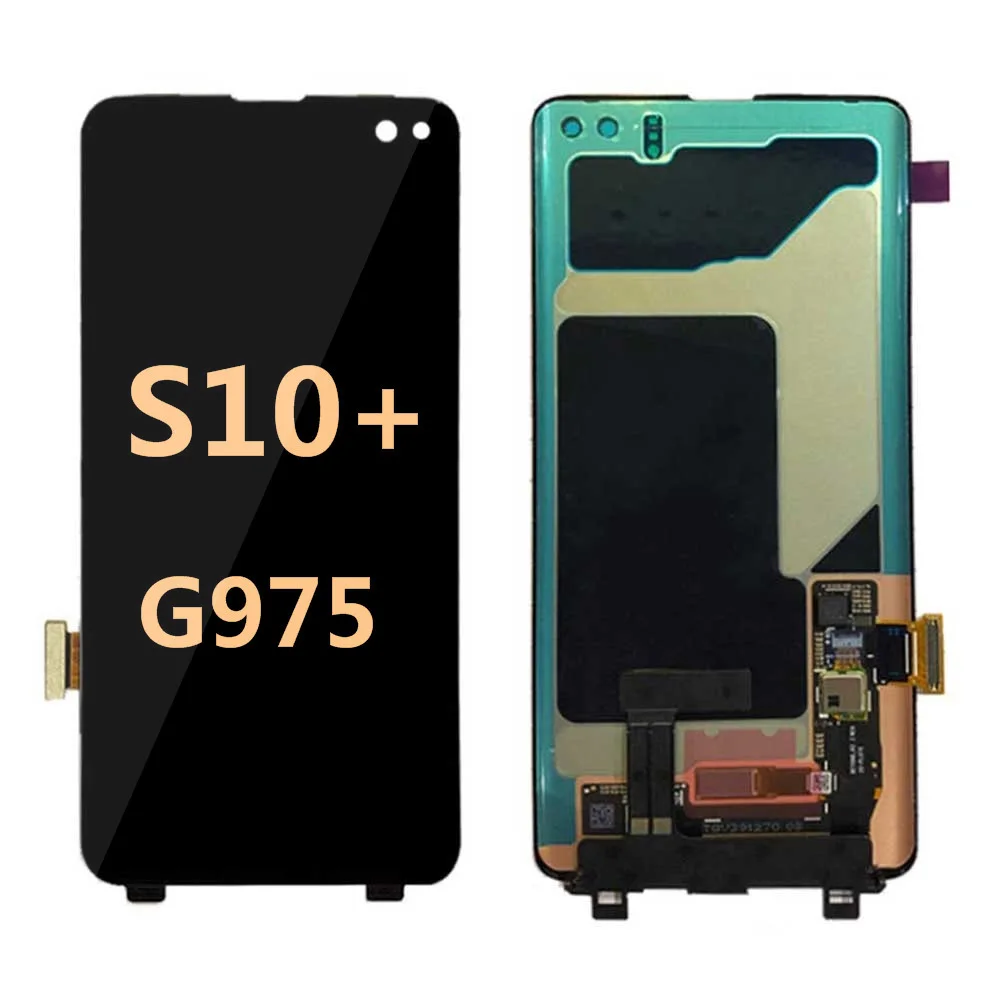 

For SAMSUNG S10 plus with frame LCD G9730 Display Touch Screen Digitizer For SAMSUNG Galaxy S10 Plus LCD G975 G9750 replacement