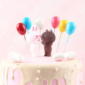 

Rainbow Unicorn Cake Topper Birthday Wedding Cake Flags Cloud Balloon cake flag Birthday Party Baking Decoration Supplies