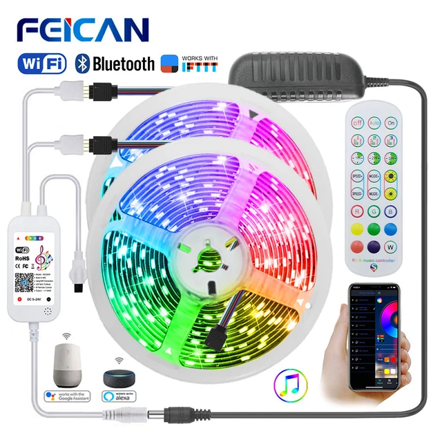 Ruban Led Rgb 2M, Neon Bande Led Ip65 Étanche 220V Led Chambre