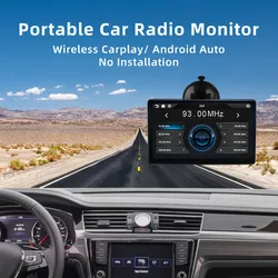 Autoradio avec moniteur universel pour voiture, Bluetooth, Android, Apple Carplay, 7 pouces, 1din, 2din, pour Toyota, Nissan, Hyundai 