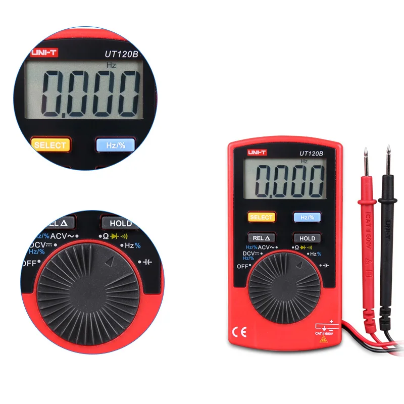 UNI-T UT120A UT120B UT120C Цифровой мультиметр 4000 счетчик дисплей Автоматический диапазон мультитестер постоянного тока измерители напряжения Тестеры мультиметр 4,9