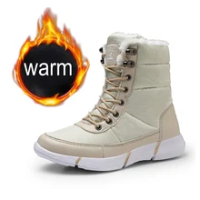 Женские ботинки; коллекция года; зимняя обувь; женские зимние ботинки с плюшевой подкладкой; зимние водонепроницаемые ботинки; женские ботинки на резиновой подошве