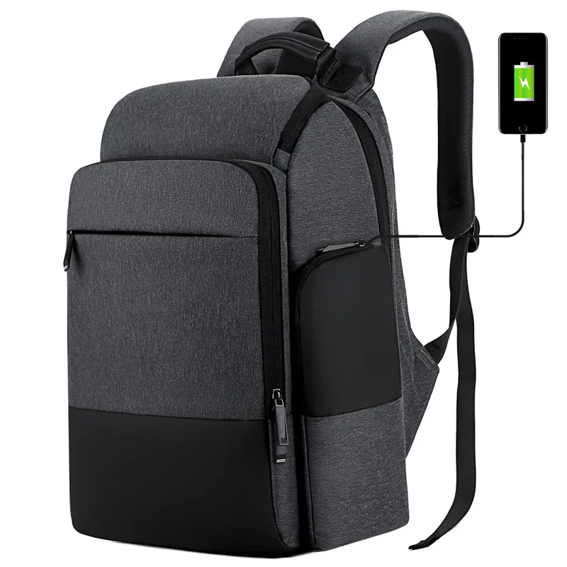 Soperwillton Men Backpack Oxford New Multifunctional Waterproof 15.6 inch Laptop Bag Man USB Charging Travel Bag#1502