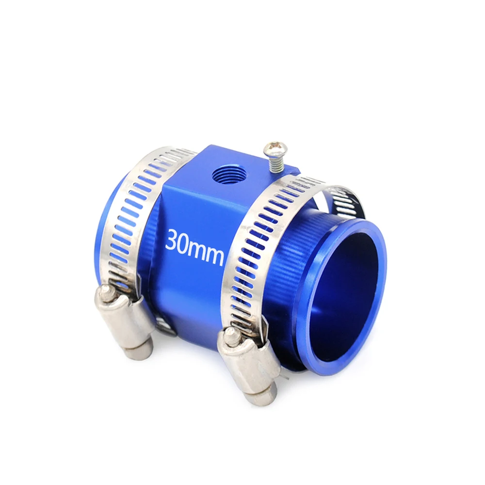 30mm blue Адаптер датчика температуры воды Соединительная труба алюминиевая с анодированным(26 мм 28 мм 30 мм 32 мм 34 мм 38 мм 40 мм синяя - Цвет: 30mm blue