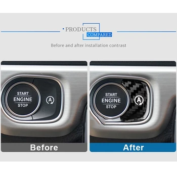 

Carbon Fiber for Mercedes Benz Gls X167 Gle W167 W464 Accessories Interior Trim Car Engine Start Stop Button a Sticker