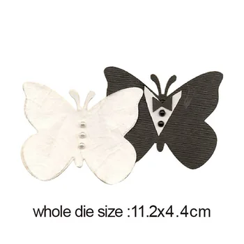 

metal cutting dies Suit double butterfly 2020 new die cut Scrapbooking dies craft paper knife mould blade punch stencils dies