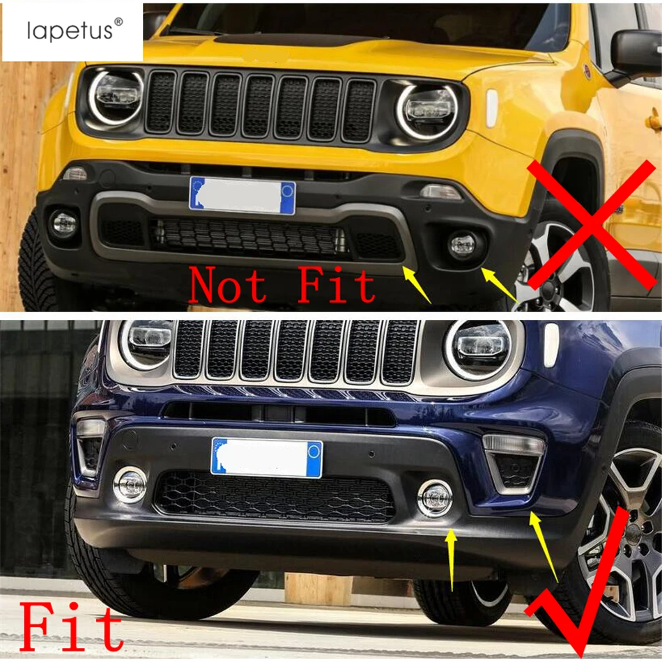 Аксессуары Lapetus подходят для Jeep Renegade ABS Передние противотуманные фары противотуманная фара Кольцо Круг молдинг крышка комплект отделка