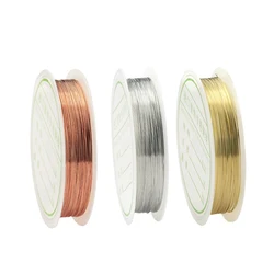 Premium Colorfast Copper Wire for DIY Jewelry and Craft Making - Silver, Gold, and Rose Gold Options (3 Colors)