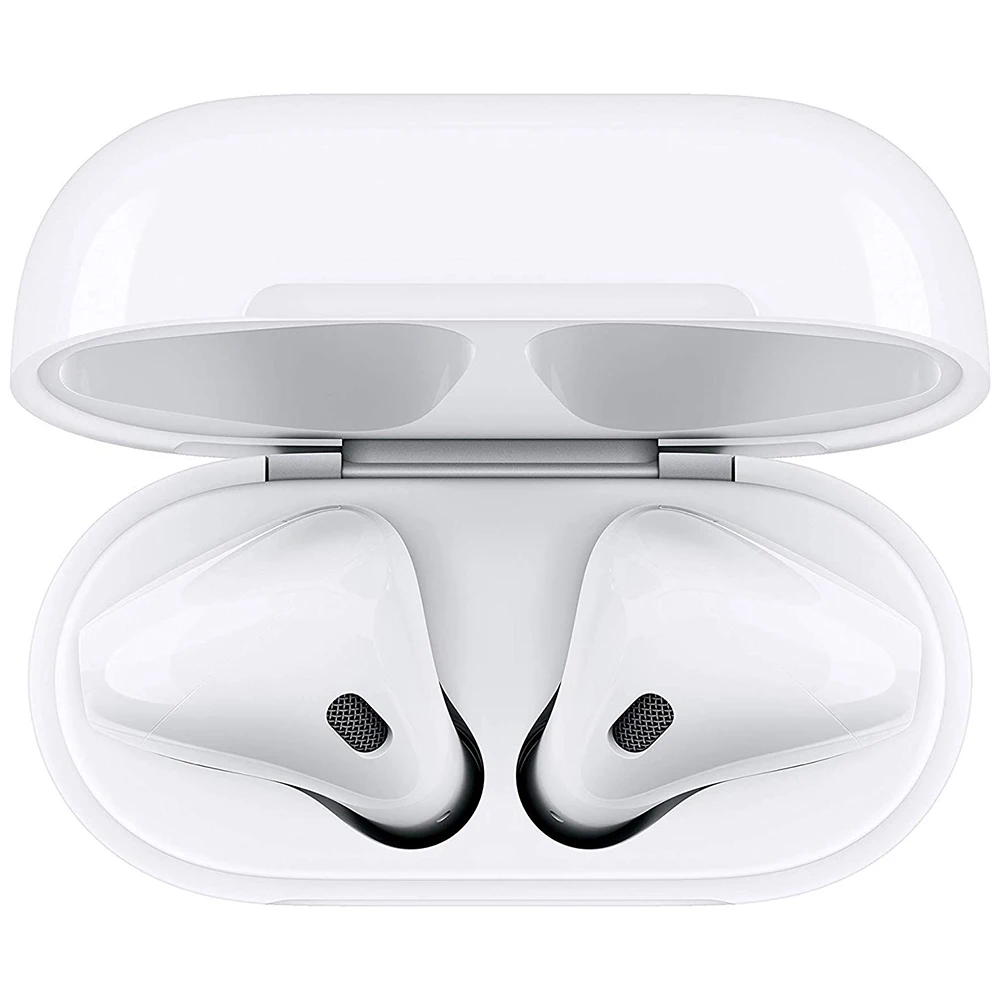 Оригинальные наушники Apple AirPods 2nd, беспроводной зарядный чехол, версия Bluetooth, наушники для iPhone, iPad, Mac, Apple Watch