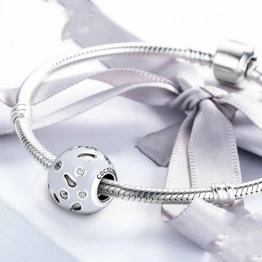 DIY Подходит для Pandora шармы браслеты полые Бисер для паве стерлингового серебра 925 пробы-ювелирные изделия