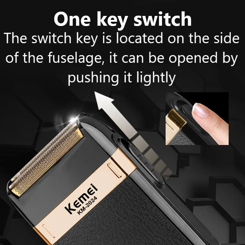 KM- Clipper Electric Shaver Men's Razor Beard Trimmer Shaver For Men Portable Shaving Machine Hair Clipper Facial Epilator