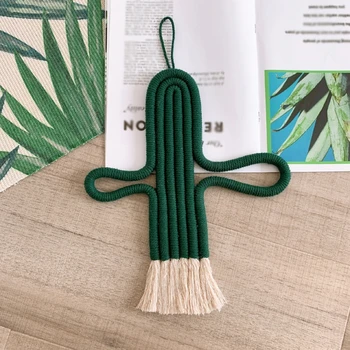 

Nordic Style Baby Woven Cotton Rope Cactus Hanging Nursery Infant Room Toddler Decoration Wall Hanging Gift Kids Room Decor