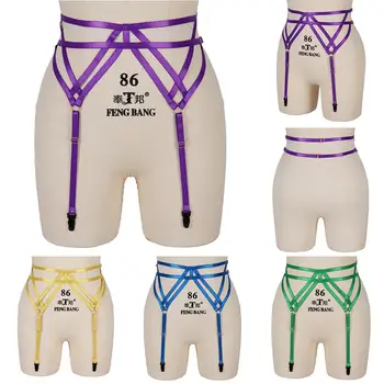 

Multicolor Garter Harness Belt Suspender Sexy Bandage Thigh Stockings Buckle Adjustable Elastic Wedding Dance Underwear Punknown