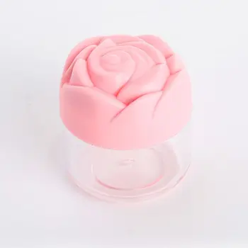 

5Pcs 20g Cream Jar with Rose Pattern Lid Empty Bottles Cosmetics Container Box 896D