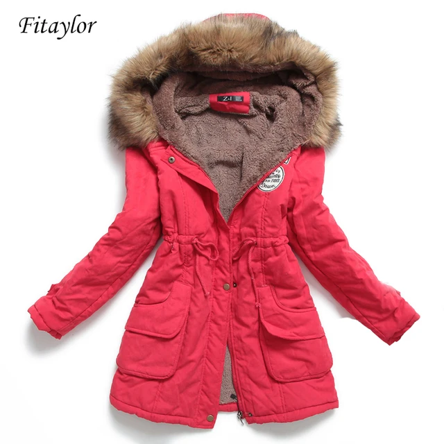 US $19.73 new winter women jacket medium-long thicken plus size 4XL outwear hooded wadded coat slim parka cot