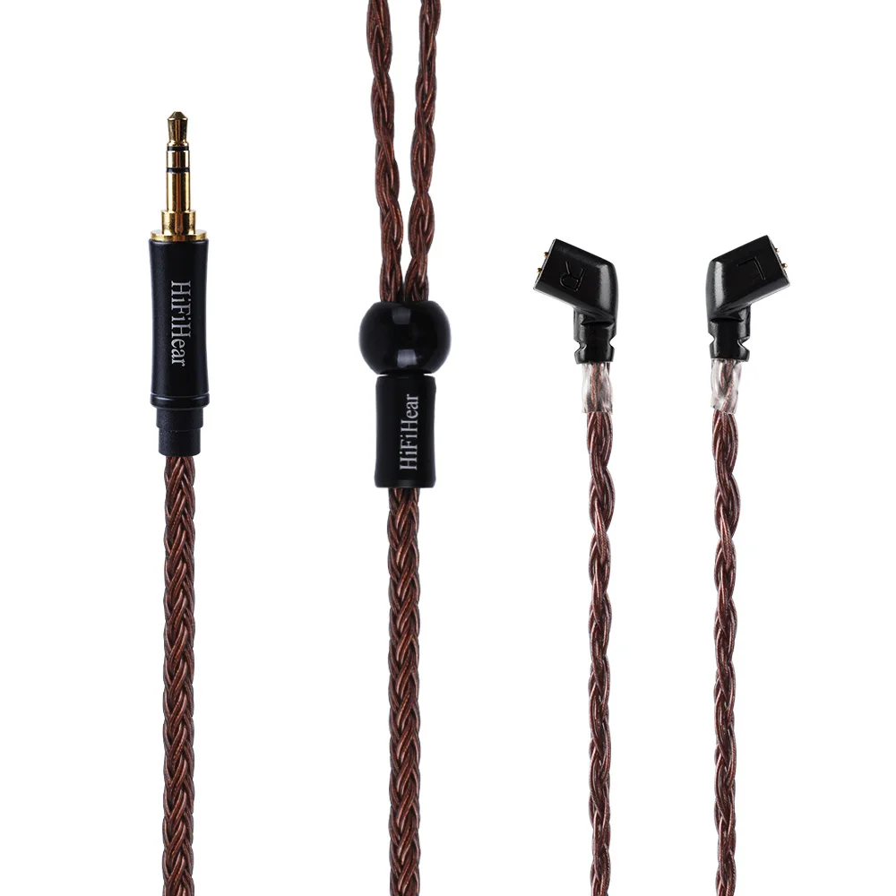 3.5 with QDC HiFiHear 16 Core посеребренный кабель 2,5/3,5 мм сбалансированный кабель с MMCX/2pin для BLON BL-03 LZ ZSX KZ ZS10 ZS6 AS10 - Цвет: 3.5 with QDC