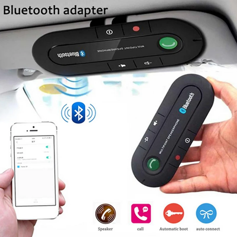 Автомобильный комплект Hands Free Bluetooth FM беспроводной Bluetooth динамик телефон MP3 музыкальный плеер клип динамик телефон с автомобильным зарядным устройством солнцезащитный козырек