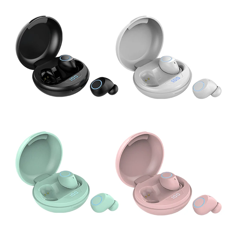 Мини TWS Bluetooth 5,0 наушники 8D объемные стерео настоящие беспроводные наушники светодиодный цифровой дисплей наушники с микрофоном гарнитура