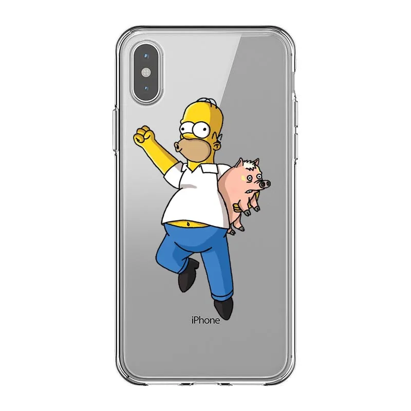 Мягкий силиконовый чехол для телефона Simpsons для iPhone Max XS XR X10 5 5S 5SE 6 6S 7 8 6Plus 7Plus 8Plus - Цвет: TPU