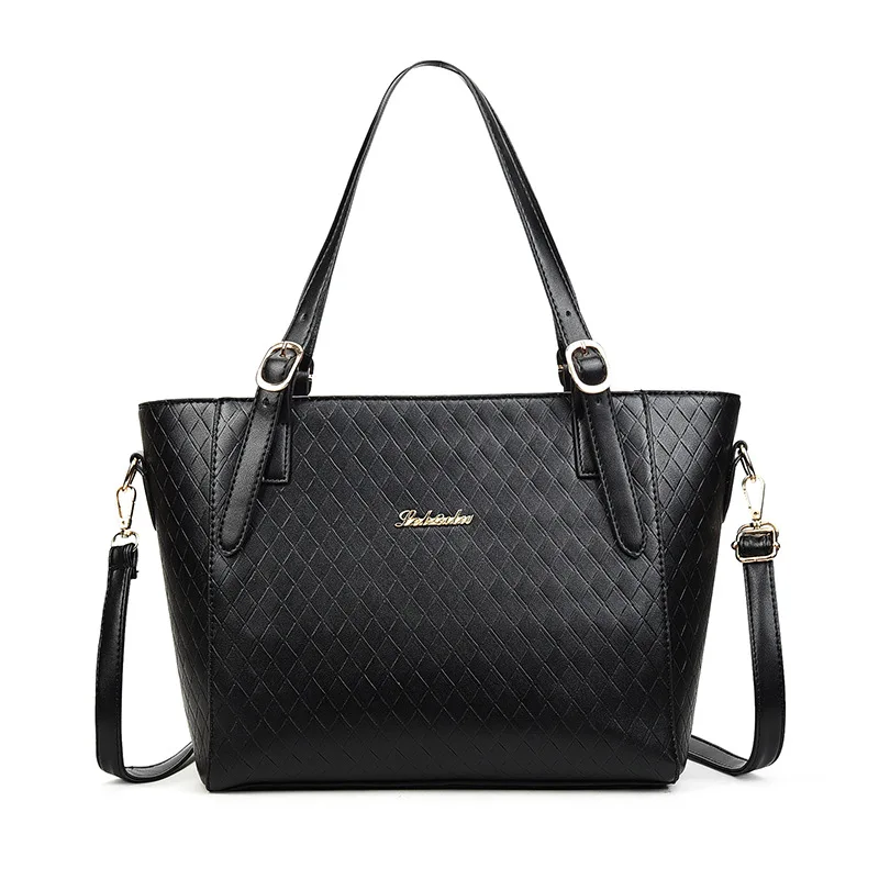 

Autumn And Winter New Style Two-Piece Set Tote Bag Europe And America Rhombus Large Capacity Handbag
